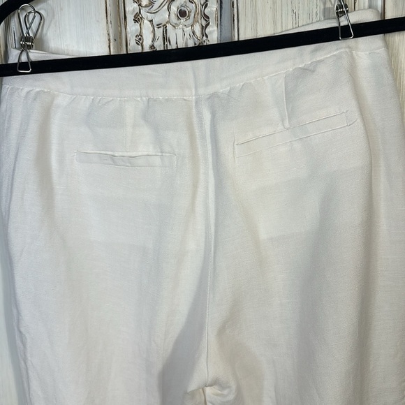 212 Collection Flat Front Linen Blend Trousers Classic Old Money Level - Picture 5 of 9